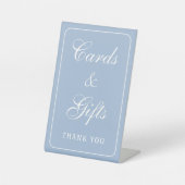 Elegant Simple Light Blue Cards & Gifts Sockelschild (Vorderseite)