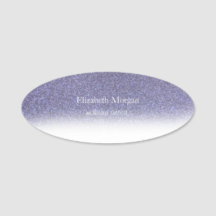 Elegant Simple Lila Glitzer Bokeh Ombre Namensschild