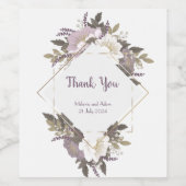 Elegant & Simple Lilac Blume danke Ihnen Aufkleber (Einzelnes Label)