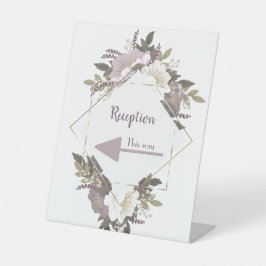 Elegant & Simple Lilac Blume Empfang Sockelschild