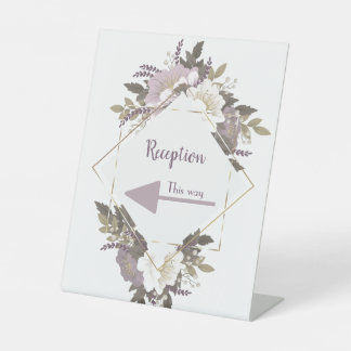 Elegant & Simple Lilac Blume Empfang Sockelschild