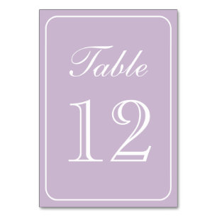 Elegant Simple Lilac Tischnummer