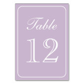 Elegant Simple Lilac Tischnummer (Rückseite)
