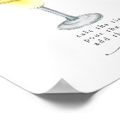 Elegant Simple Margarita Bar Sign Poster (Ecke)