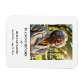 Elegant Simple Memorial Photo Magnet (Horizontal)