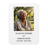 Elegant Simple Memorial Photo Magnet (Vertikal)