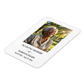 Elegant Simple Memorial Photo Magnet (Linke Seite)