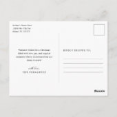 Elegant Simple Merry Christmas Foto Script Postkarte (Rückseite)
