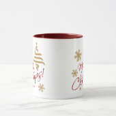 Elegant Simple Merry Christmas Wish Coffee Tasse (Zentrum)