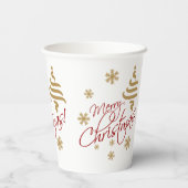 Elegant Simple Merry Christmas Wish Wordart Pappbecher (Rückseite)