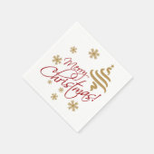 Elegant Simple Merry Christmas Wish Wordart Serviette (Ecke)