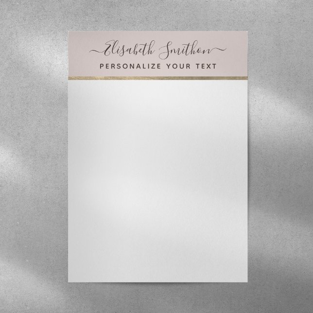 Elegant Simple Minimal Taupe Personal Stationery Briefbogen (Von Creator hochgeladen)