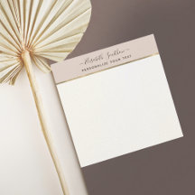 Elegant Simple Minimal Taupe Personal Stationery
