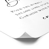 Elegant Simple Minimalistisch Mimosa Bar Wedding Poster (Ecke)