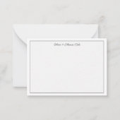 Elegant Simple Minimalistisch Stucco Wedding Coupl Mitteilungskarte (Vorderseite)
