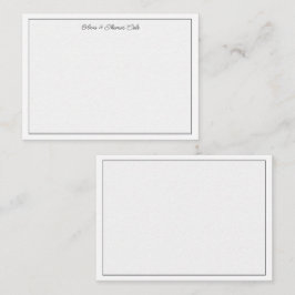 Elegant Simple Minimalistisch Stucco Wedding Coupl Mitteilungskarte