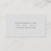 Elegant SImple Minimalistisch Style Basic Theme Visitenkarte (Rückseite)