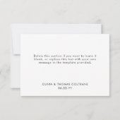 Elegant Simple Modern Beach Wedding Vielen Dank Dankeskarte (Rückseite)