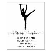 Elegant Simple Modern Dancer Personal Stationery Gummistempel (Prägung)