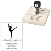 Elegant Simple Modern Dancer Personal Stationery Gummistempel (Stempel)