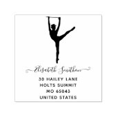Elegant Simple Modern Dancer Personal Stationery Permastempel (Design)