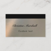 Elegant Simple Modern Faux Brushed Metal QR Code Visitenkarte (Vorderseite)