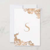 Elegant Simple Modern Gold White Floral Sweet 16 Einladung (Rückseite)