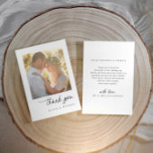 Elegant Simple Modern Handwriting Wedding Dankeskarte