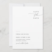 Elegant Simple Modern Photo Wedding Save The Date (Rückseite)