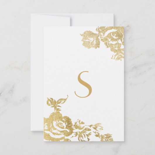 Elegant Simple Modern Rose Floral Gold Sweet 16 Einladung (Rückseite)