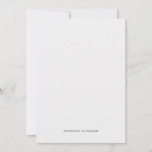 Elegant Simple Modern Script Foto Wedding Rett T Save The Date (Rückseite)