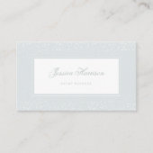 Elegant Simple Monogram Blue Gray White Confetti Visitenkarte (Vorderseite)