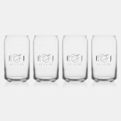 Elegant Simple Monogram Wedding Dosenglas (Hinten)