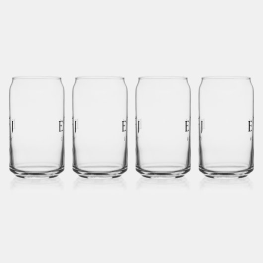 Elegant Simple Monogram Wedding Dosenglas (Links)