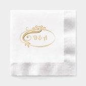 Elegant Simple Monogram Wedding Servietten Mit Folie (Vorderseite)