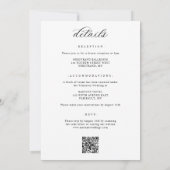 Elegant Simple Old Money All in One Wedding Einladung (Rückseite)