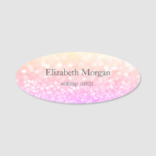 Elegant Simple Ombre Bokeh Namensschild