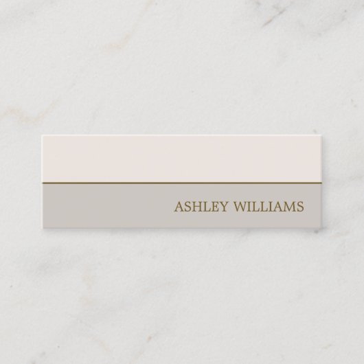 Elegant Simple Pastel Consultant Mini Visitenkarte (Vorderseite)