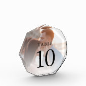 Elegant Simple Photo Wedding Table Number  Fotoblock (Links)