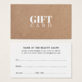 Elegant Simple Printed Kraft Beauty (Vorne & Hinten)