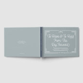 Elegant Simple Quote Dusty Blue Wedding Gästebuch (Voll)