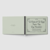 Elegant Simple Quote Eucalyptus Green Wedding Gästebuch (Voll)