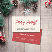 Elegant Simple Red Bold Holiday Coupon