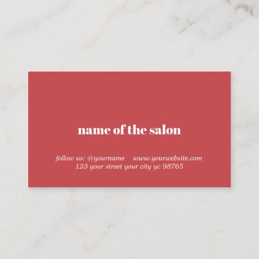 Elegant Simple Red White Bold Holiday Coupon (Rückseite)