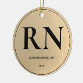 Elegant Simple RN Nurse Keramik Ornament (Links)