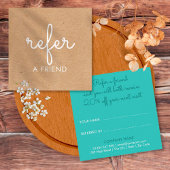 Elegant Simple Rustic Kraft Empfehlungskarte