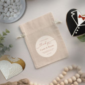 Elegant Simple Rustic Wedding Vielen Dank Runder Aufkleber