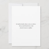 Elegant Simple Save the Date Calligraphy Script Einladung (Rückseite)