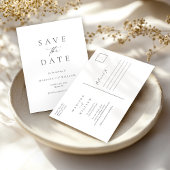 Elegant Simple Save the Date Postkarte