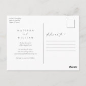 Elegant Simple Save the Date Postkarte (Rückseite)